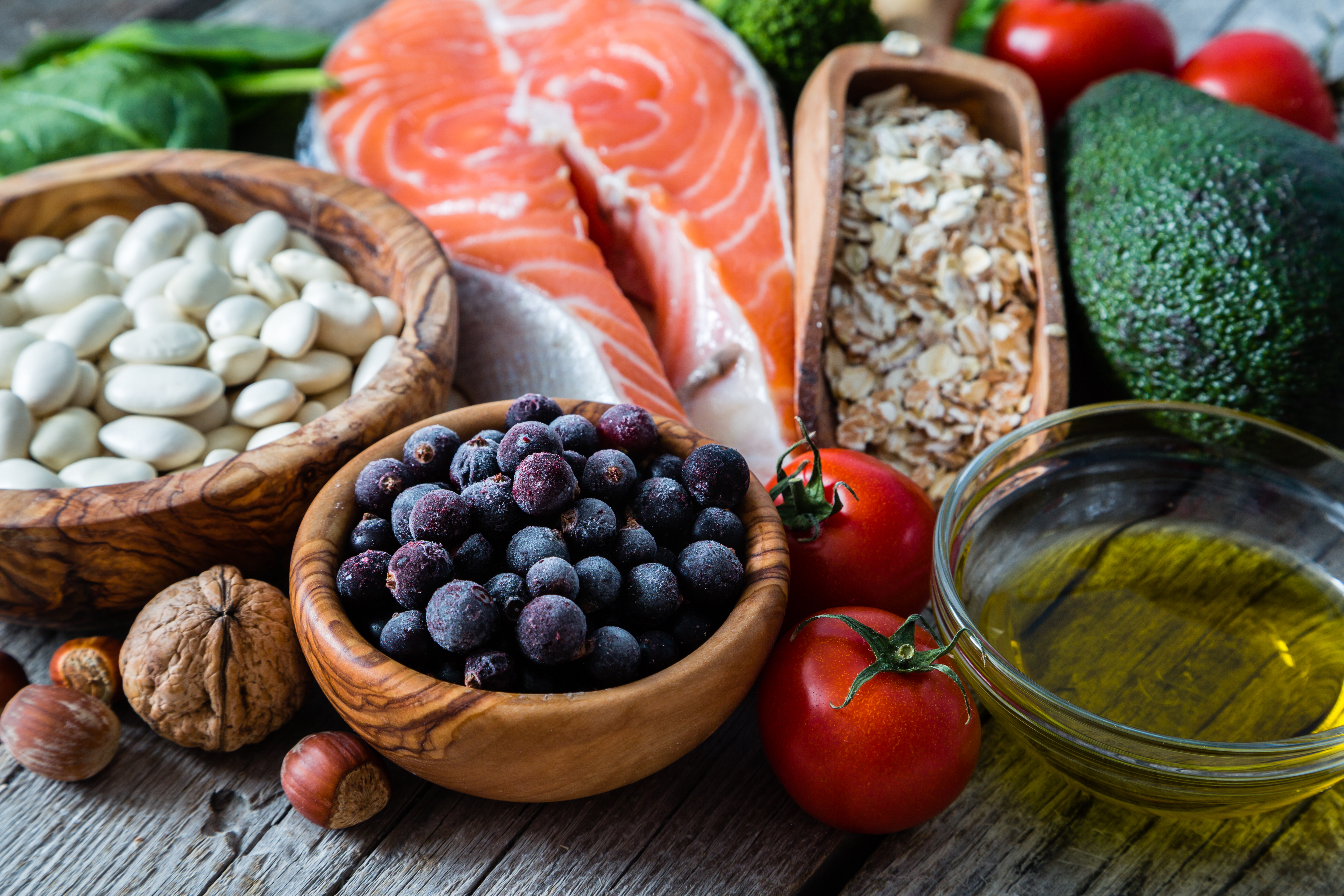 Berries, pulses and salmon