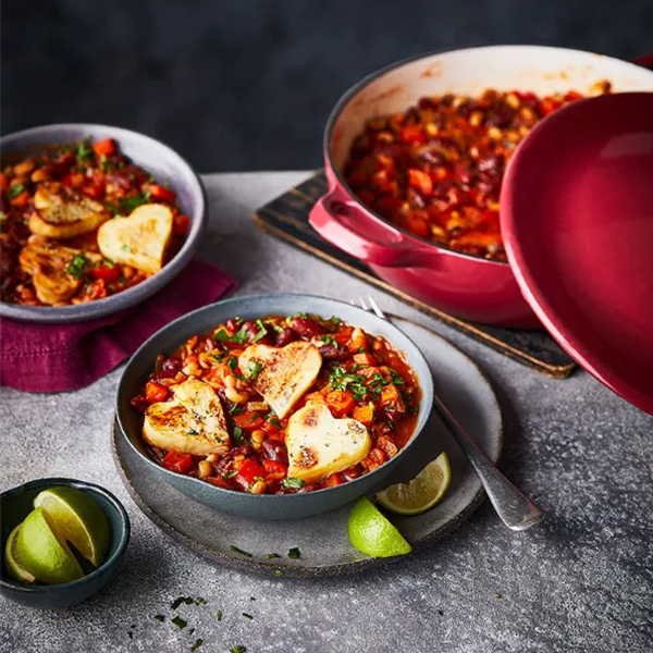 Black Eyed Bean And Vegetable Chilli Bowl