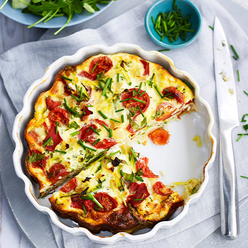 Herby vegetable quiche