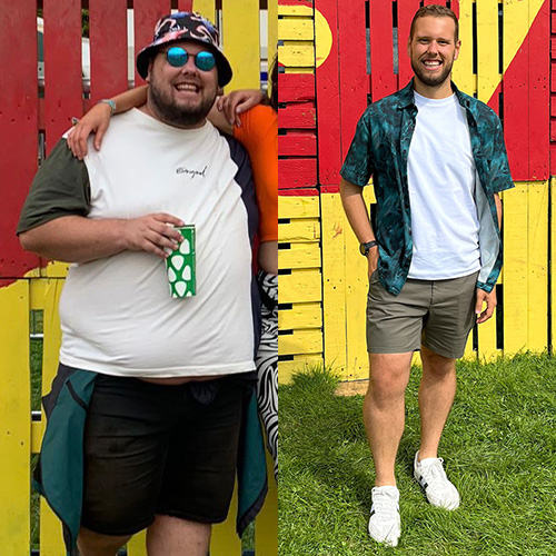 Slimming World member Aaron Walker's before and after weight loss transformation