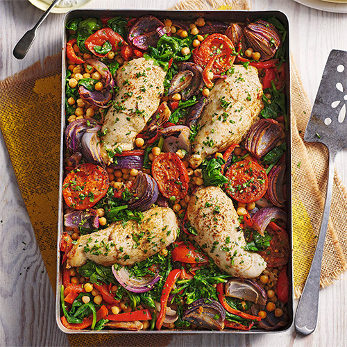 Chicken Chickpea Traybake