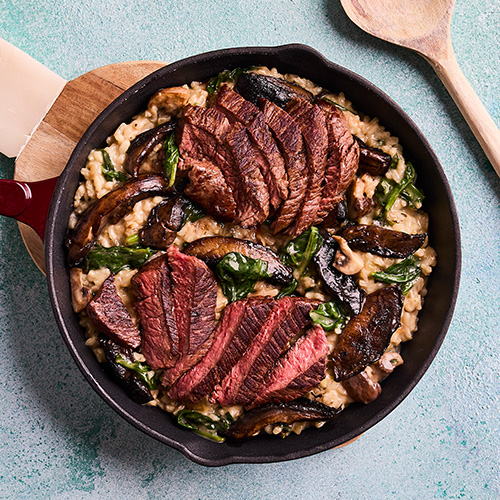 Posh risotto with steak and garlic mushrooms - Slimming World Kitchen