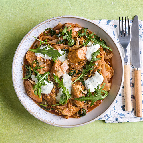 Slimming World Kitchen - week 41 - sausage lentil and fennel casserole