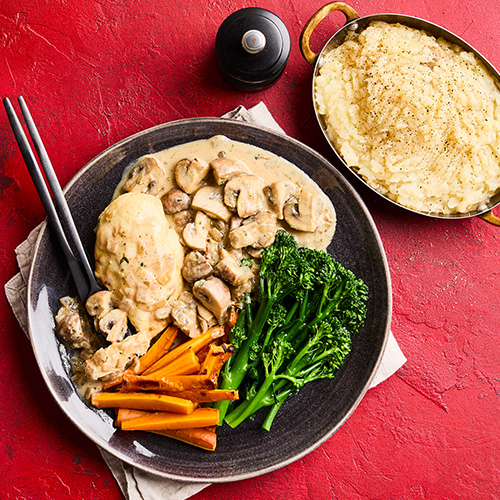 Slimming World Kitchen chicken garlic mushroom celeriac mash